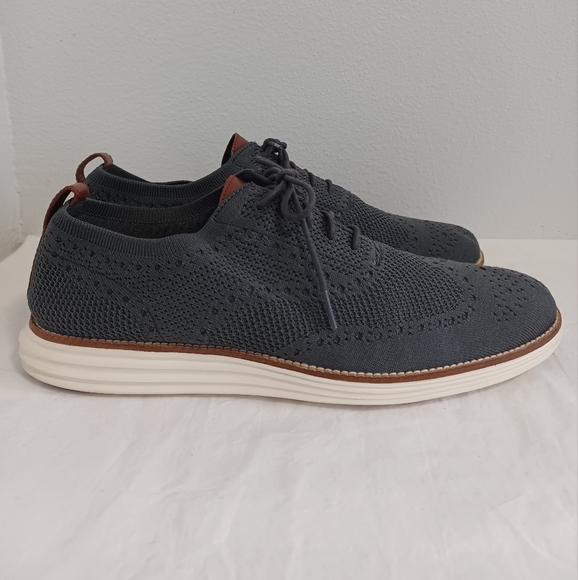 Cole Haan Mens Original Grand Stitchlite Wingtip Oxford Gray lace-up Sz 11.5 main image 10